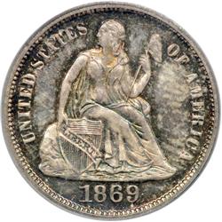 1869 Liberty Seated 10C