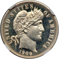 1909 Barber 10C NGC PF64 CAM