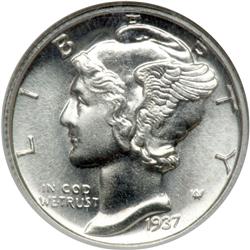 1937 Mercury 10C NGC Proof 68