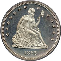 1865 Liberty Seated 25C