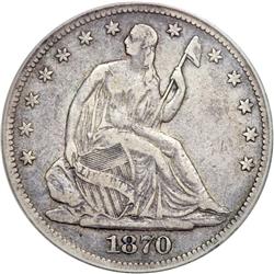 1870-CC Liberty Seated 50C