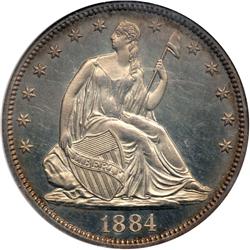 1884 Liberty Seated 50C NGC PF64 CAM