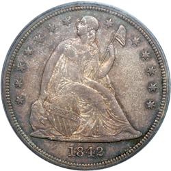 1842 Liberty Seated $1