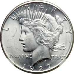 1927 Peace $1 NGC MS64
