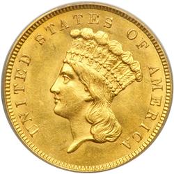 1860 $3 Gold