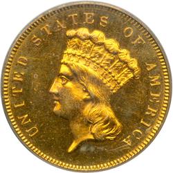 1886 $3 Gold