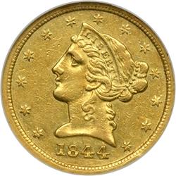 1844-D $5 Liberty