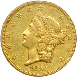 1854-O $20 Liberty PCGS VF35
