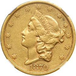 1870-CC $20 Liberty NGC EF45