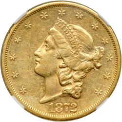 1872-S $20 Liberty NGC AU55