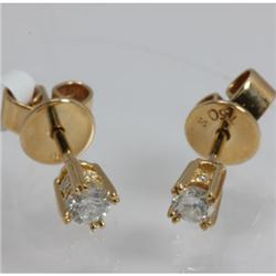 Genuine 0.305 ctw Diamond Earring 18kt Gold-Yellow 