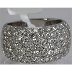 Genuine 2.61 ctw Pave Anniversary Diamond Ring 18kt Gold-White 