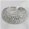 Image 1 : Genuine 3.95 ctw Pave Anniversary Tappered & Diamond Ring 18kt Gold-White 