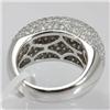 Image 3 : Genuine 3.95 ctw Pave Anniversary Tappered & Diamond Ring 18kt Gold-White 
