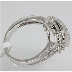 Genuine 0.63 ctw Diamond Ring 18kt Gold-White 