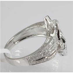 Genuine 0.78 ctw Diamond  Ring 18kt Gold-White 