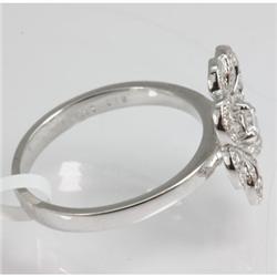 Genuine 0.44 ctw Diamond Ring 18kt Gold-White 