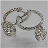 Image 1 : Genuine 0.66 ctw Princess &Diamond Earring 18kt Gold-White