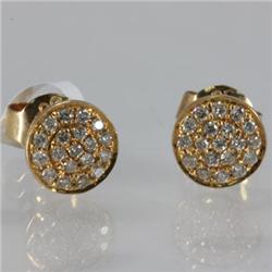 Genuine 0.21 ctw Diamond Earring 18kt Gold-Yellow 