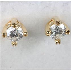 Genuine 0.42 ctw Diamond Stud Earring 18kt Gold-Yellow