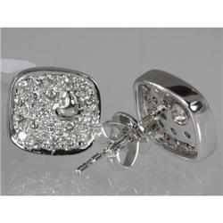 Genuine 0.42 ctw Diamond Earring 18kt Gold-White 