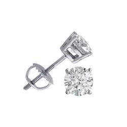 "0.75 ctw Round cut Diamond Stud Earrings F-G, VS"