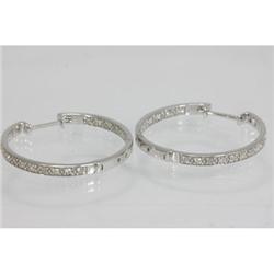 Genuine 0.41 ctw Diamond Earring 14kt Gold-White 