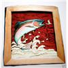 Image 1 : " JUMPING TROUT" -  WOOD CARVING  -  QUALITY