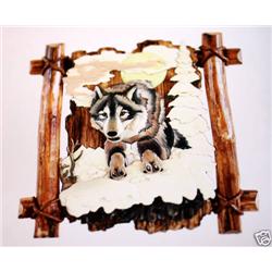 "WOLF"  -   WOOD CARVING  -  QUALITY