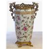 Image 1 : PORCELAIN VASE WITH BRASS TRIM