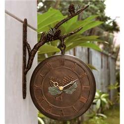 Pinecone Clock & Thermometer