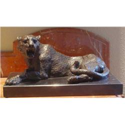 PANTHER BRONZE SCULPTURE ATTRIBUTED TO BARYE