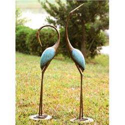Stylized Garden Crane Pair