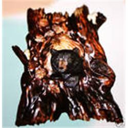 "BEAR IN TREE"  -   WOOD CARVING  -  QUALITY