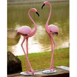 Pink Flamingo Garden Sculptures