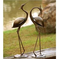 Stylized Garden Heron Pair