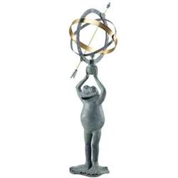 Frog Holding Armillary Garden Sculpture