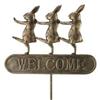 Image 1 : Rabbit Parade Welcome Garden Stake