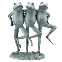 Dancing Frog Trio Garden Sculpture