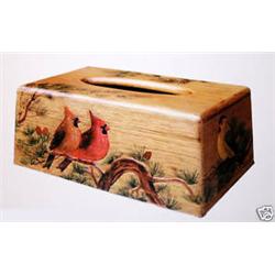 CARDINAL - HANDPAINTED TISSUE BOX