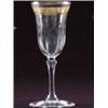 Image 1 : SET OF 6 CRYSTAL FLUTE GLASSES - SILVER & AMBER
