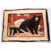 Image 1 : "BEAR IN FAMILY IN FOREST" - FRAMED -   WOOD CARVING  -  QUALITY