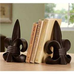 Contemporary Fleur De Lis Bookends