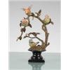 Image 1 : PORCELAIN AND BRASS BIRDS WITH BRANCH SCULPTURE