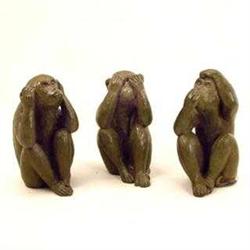 Wise Monkeys - Set of 3