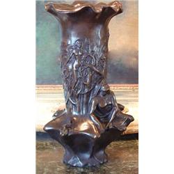 ORNATE BRONZE VASE BY MASIER