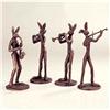 Image 1 : Jazzy Rabbits Quartet - Set of 4