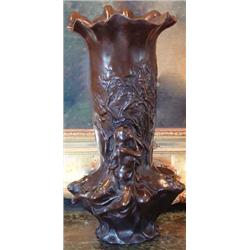 ORNATE BRONZE VASE  