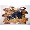 Image 1 : "MOTHER BEAR AND CUBS"  -   WOOD CARVING  -  QUALITY