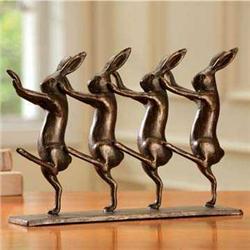 Rabbits on Parade Bronze Sculpture